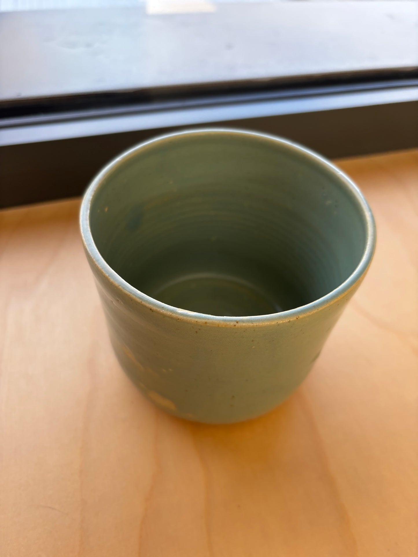 Cache pot lisse - bleu lagon