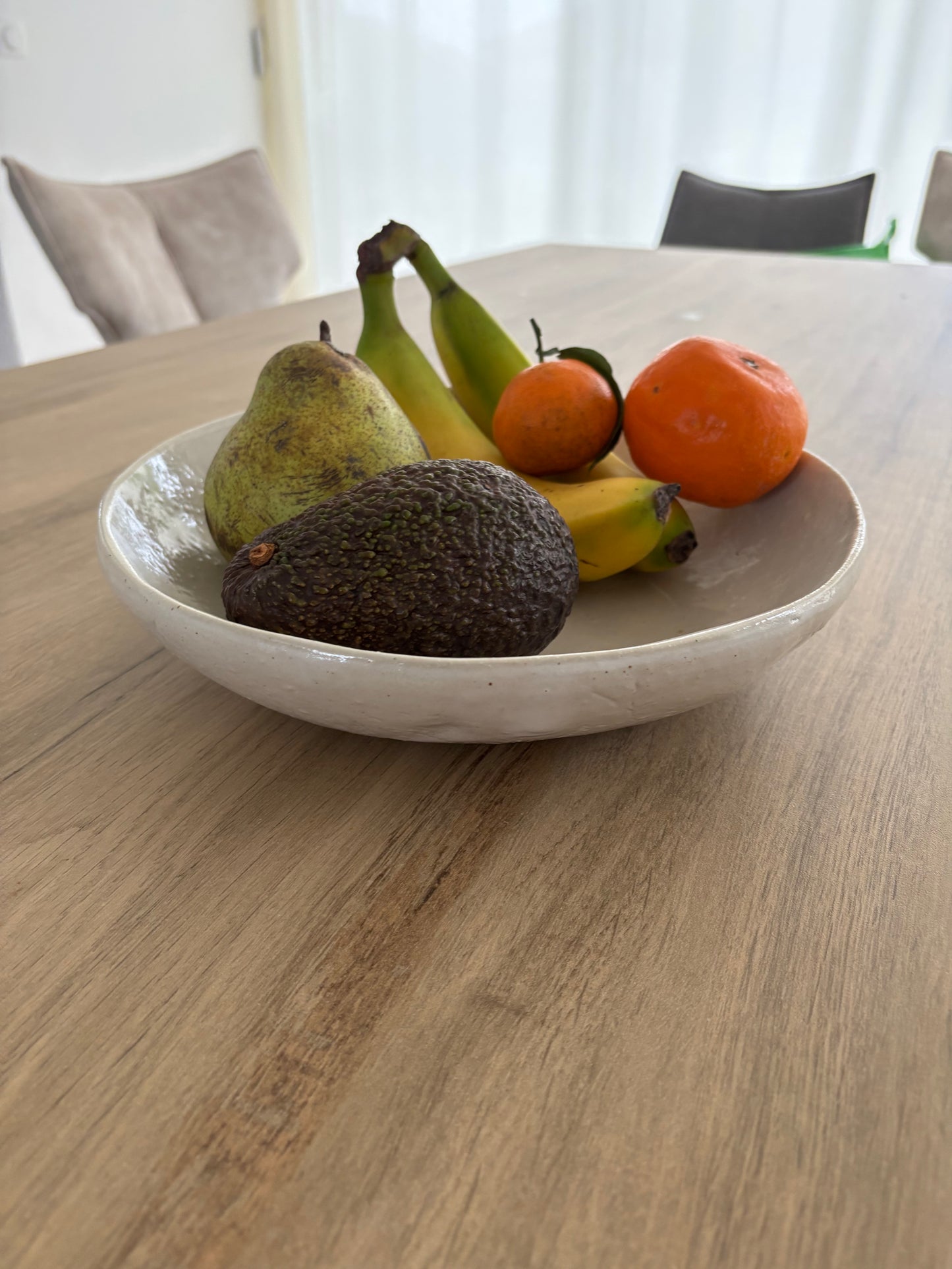 Corbeille à fruit - blanc brillant tacheté