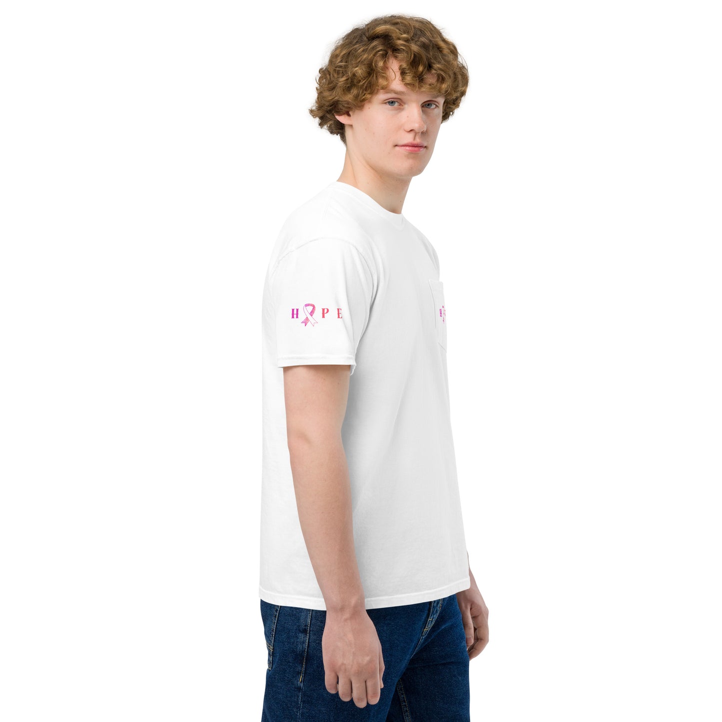 T-shirt teinté avec poche unisexe