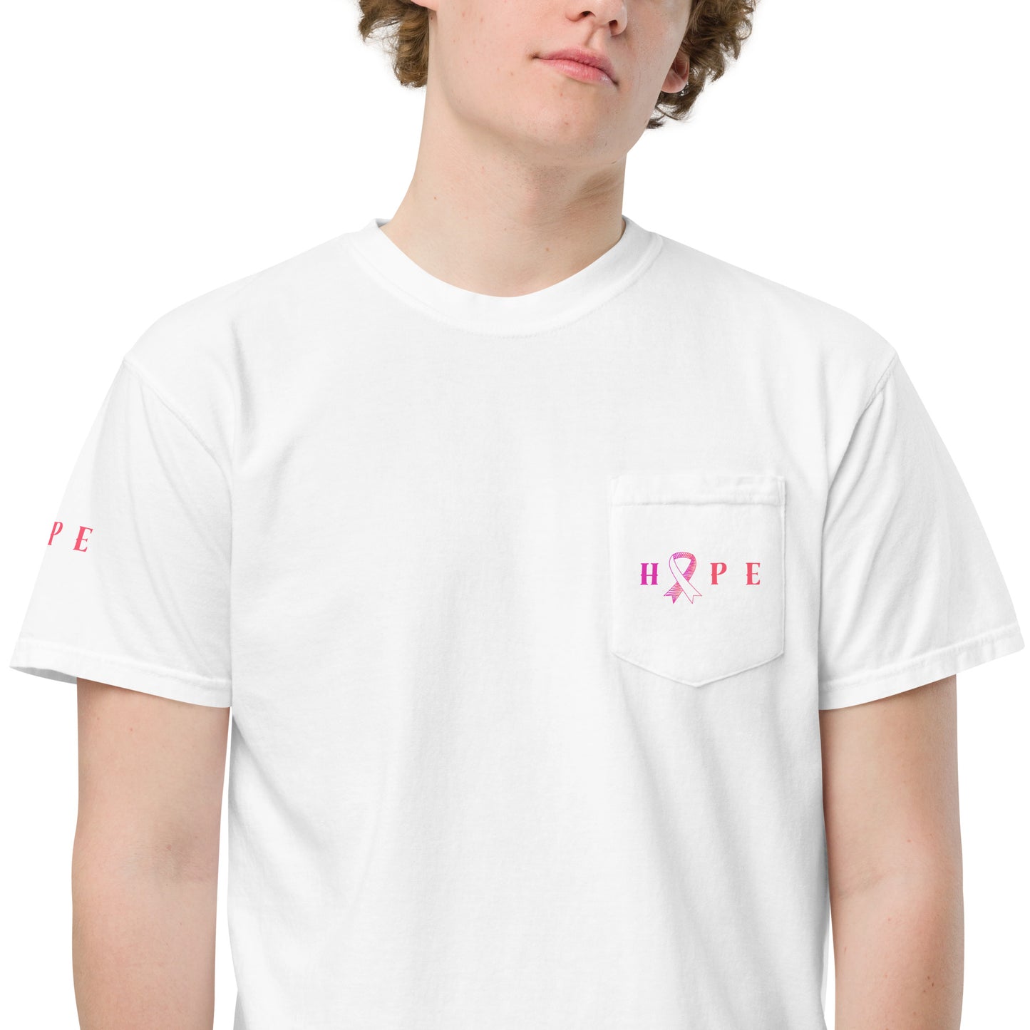 T-shirt teinté avec poche unisexe
