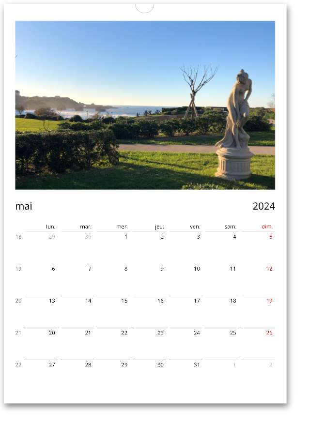 Calendrier mural 2024 - La côte basque à travers les saisons