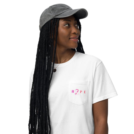 T-shirt teinté avec poche unisexe